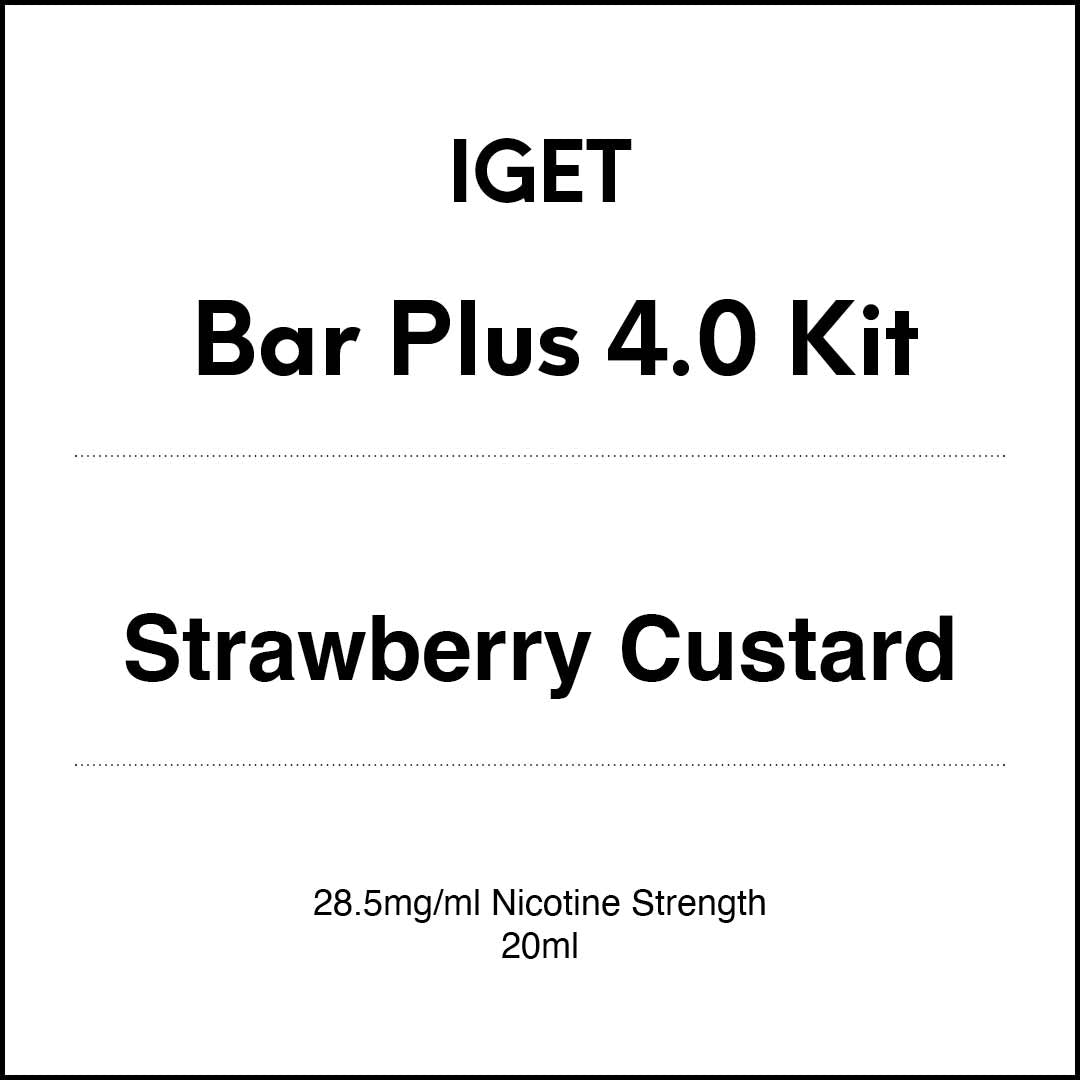 IGET Bar Plus 4.0 Starter Kit - Strawberry Custard 20ml (15K Puffs)