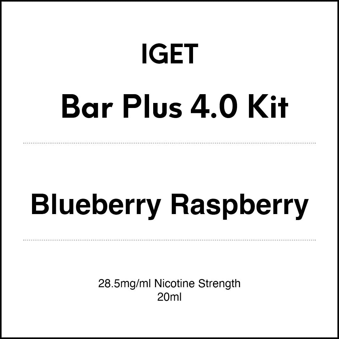 IGET Bar Plus 4.0 Starter Kit - Blueberry Raspberry 20ml (15K Puffs)