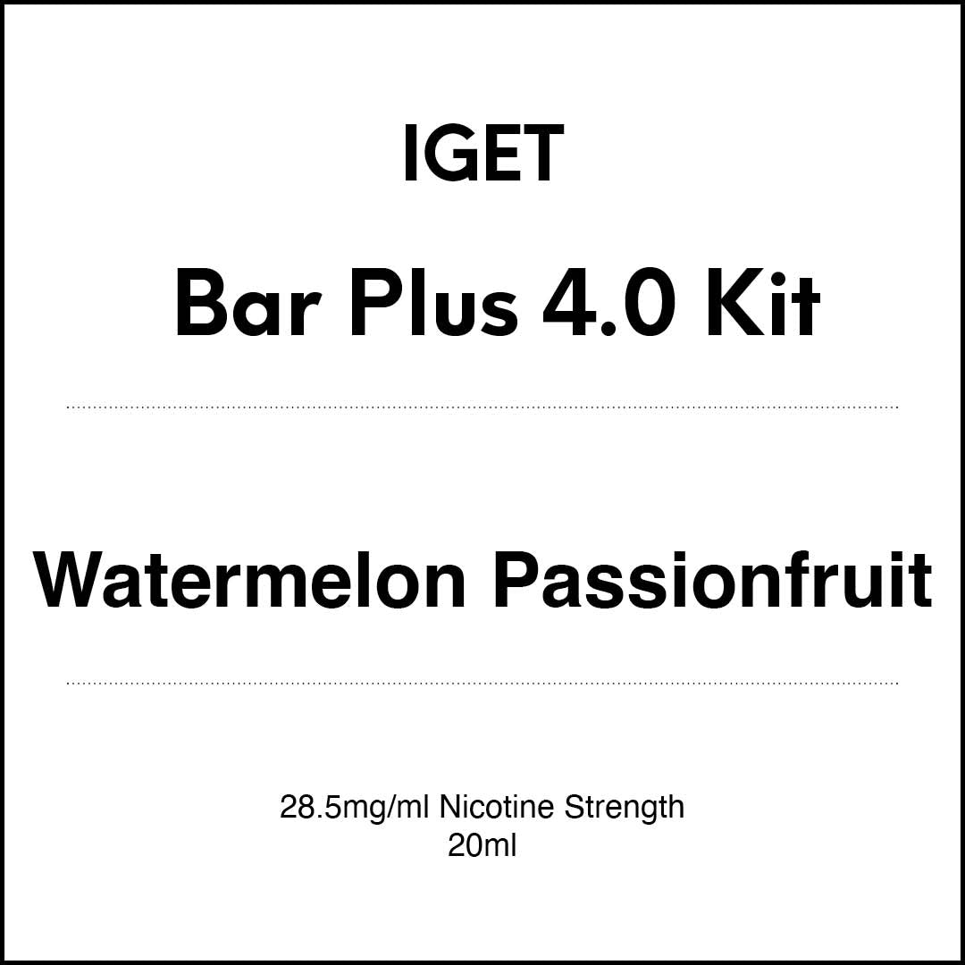 IGET Bar Plus 4.0 Starter Kit - Watermelon Passionfruit 20ml (15K Puffs)