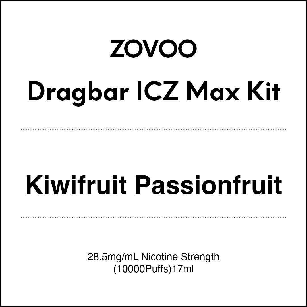 Zovoo Dragbar ICZ Max Starter Kit - Kiwifruit Passionfruit (10000 Puff)