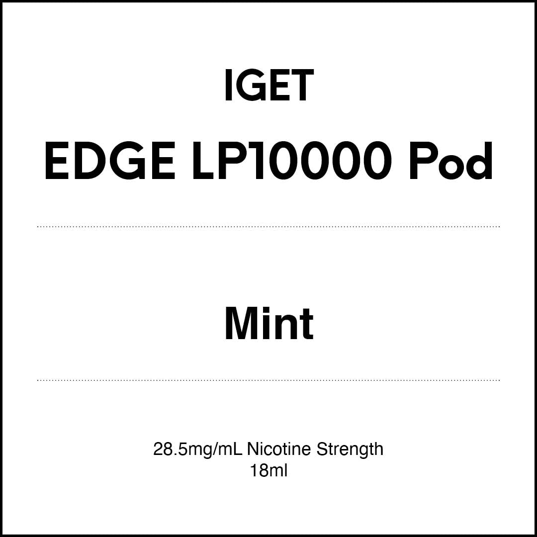 IGET EDGE LP10000 - Mint Pod 18ml (10000 Puffs) in VapeTrene NZ