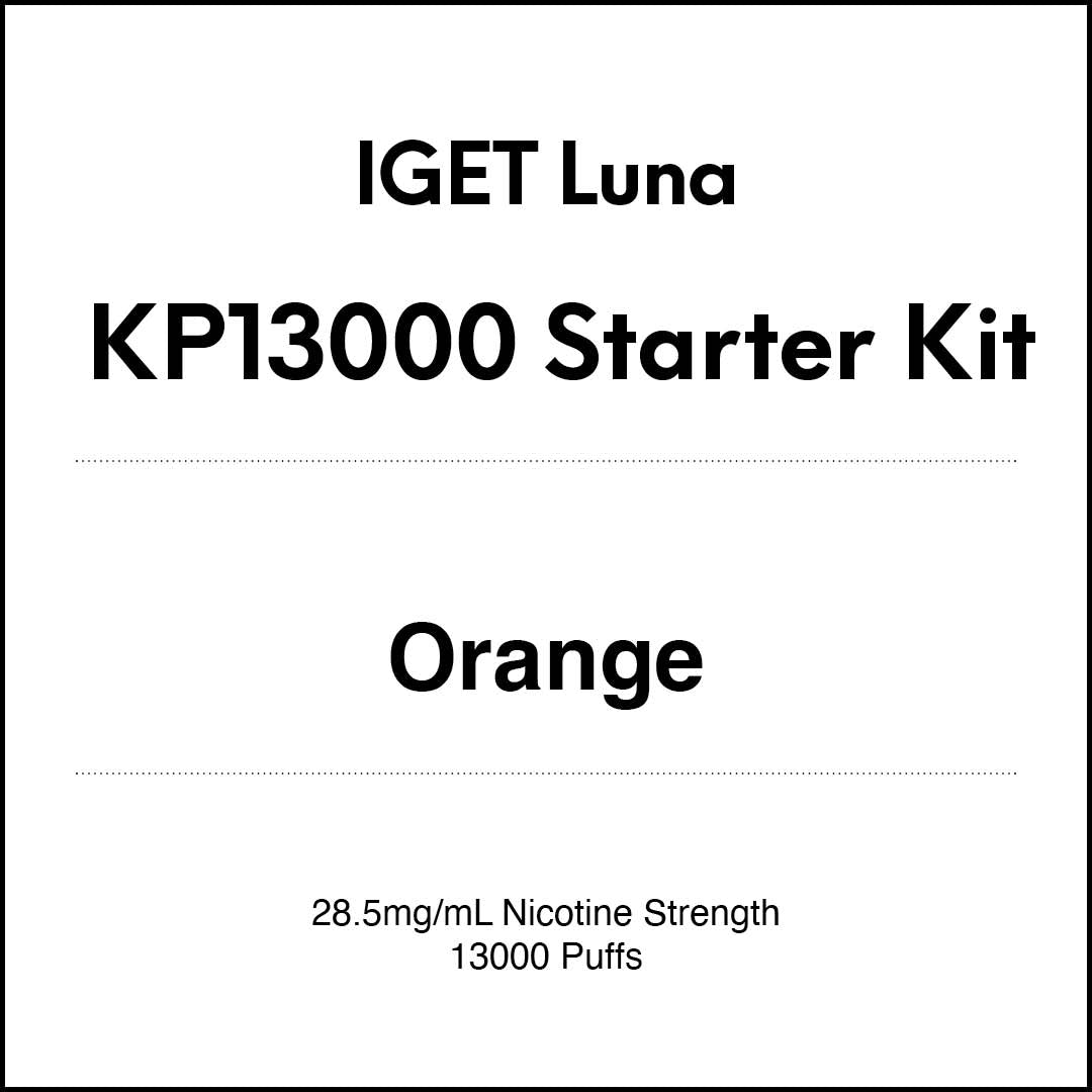 IGET Luna KP13000 Starter Kit - Orange (13000 Puffs) in VapeTrend NZ