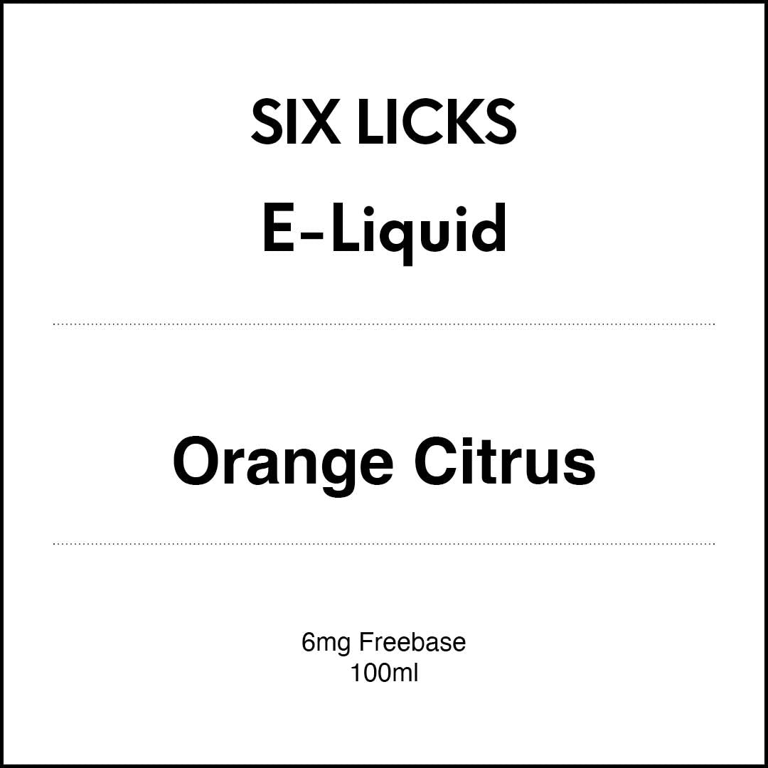 SIX LICKS E-LIQUID - Orange citrus 100ml