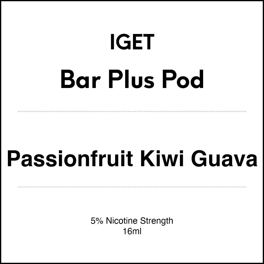 VapeTrend NZ's IGET Bar Plus Pod - Passionfruit Kiwi Guava 16ml