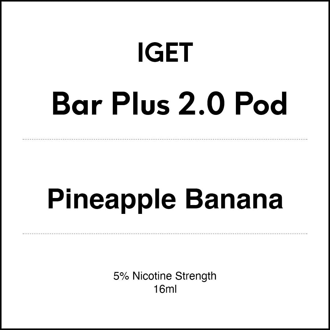 VapeTrend NZ's IGET Bar Plus 2.0 Pod - Pineapple Banana 16ml