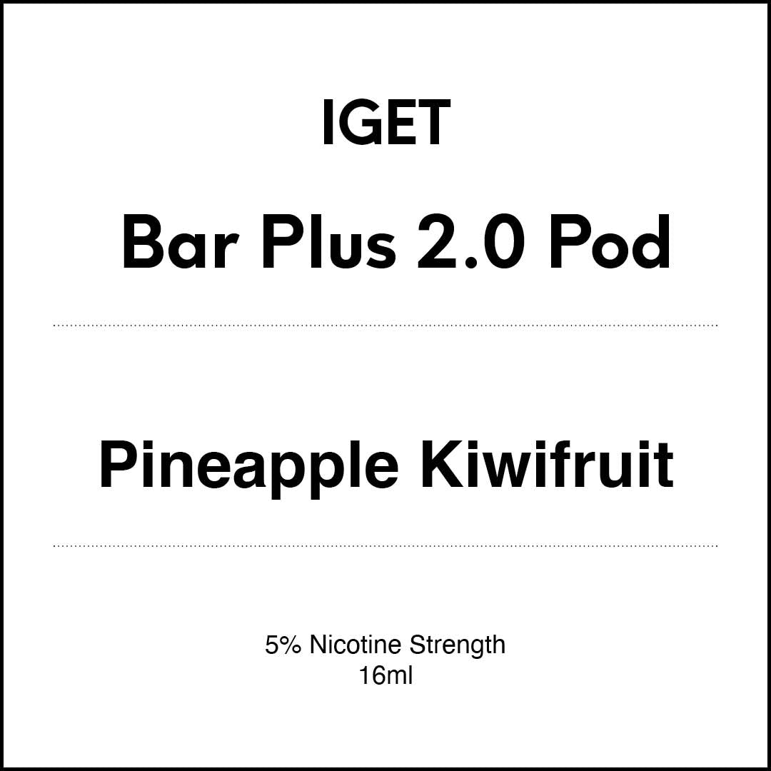 VapeTrend NZ's IGET Bar Plus 2.0 Pod - Pineapple Kiwifruit 16ml