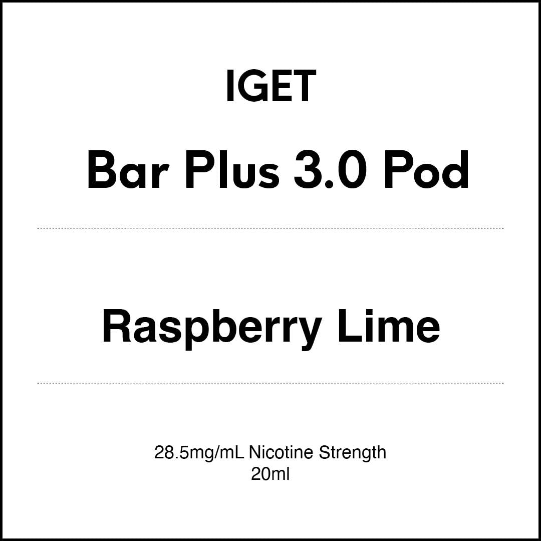 IGET Bar Plus 3.0 Replacement Pod -  Raspberry Lime 20ml (10000 puffs)