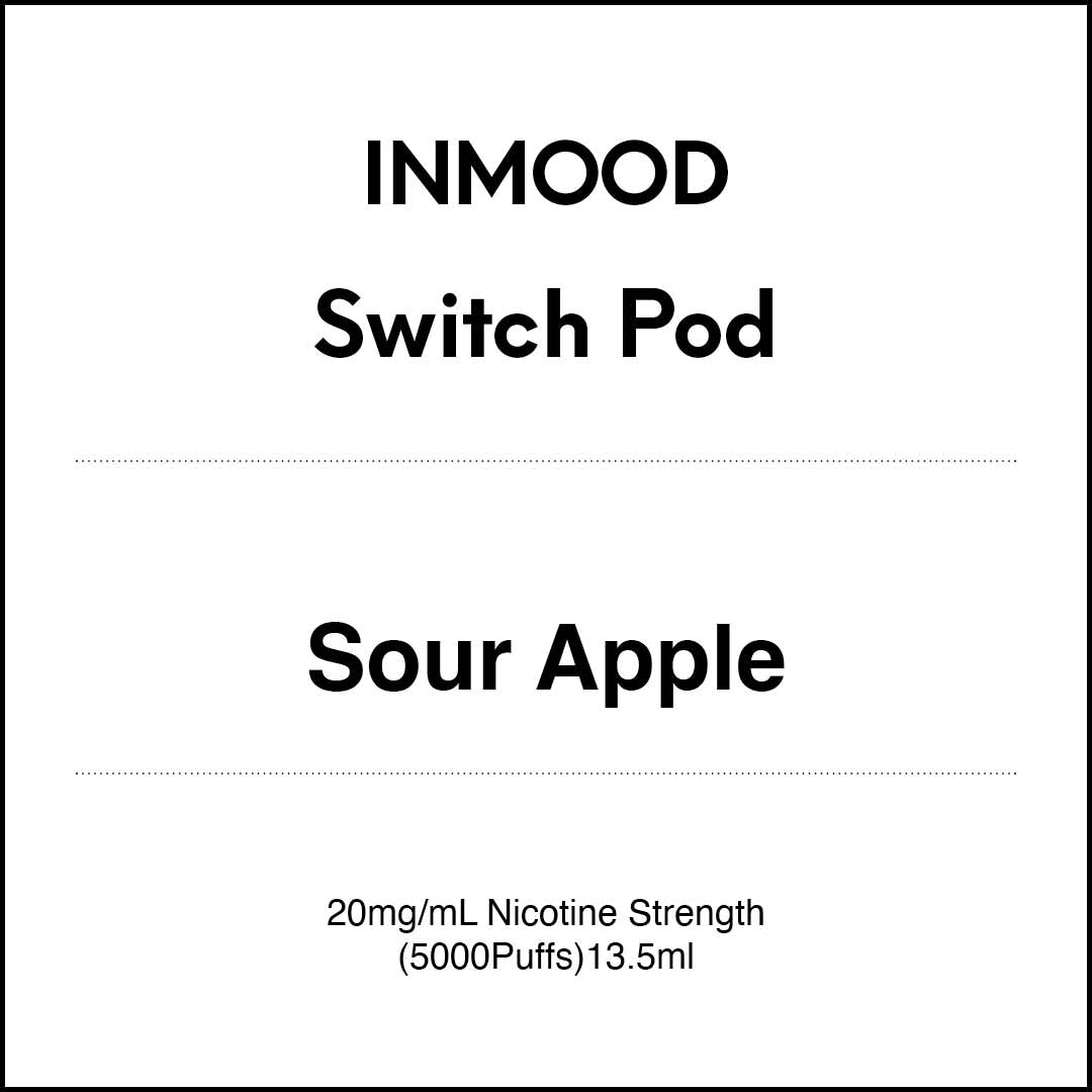 Inmood SWITCH Prefilled Pod - Sour Apple 13.5ml (5000 PUFFS)