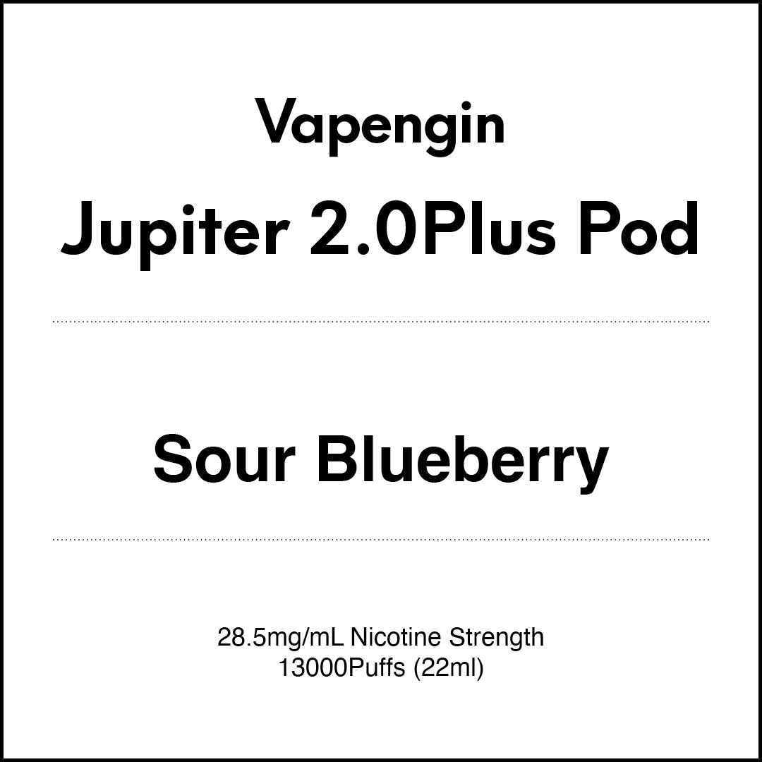 Vapengin Jupiter 2.0 Pod System (Child Lock) 13000 Puff POD - Sour Blueberry