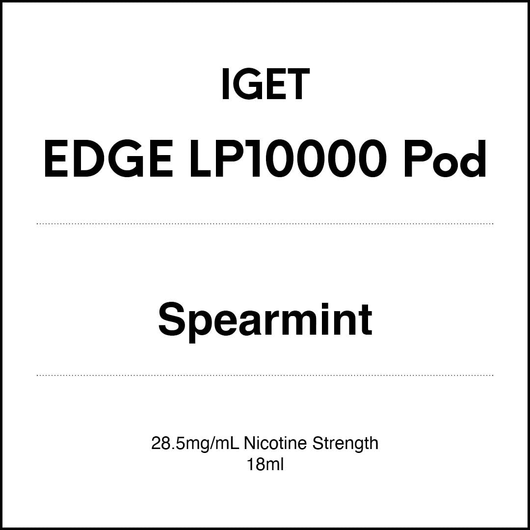 IGET EDGE LP10000 - Spearmint Pod 18ml (10000 Puffs) in VapeTrend NZ