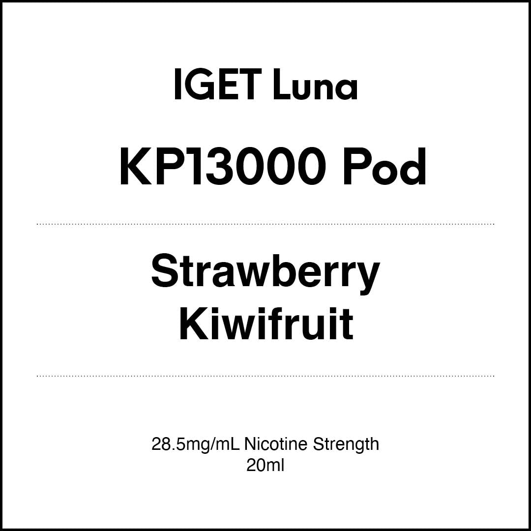IGET LUNA KP13000 Prefilled Pods - Strawberry Kiwifruit flavour 20ml (13000 puffs) in VapeTrend NZ