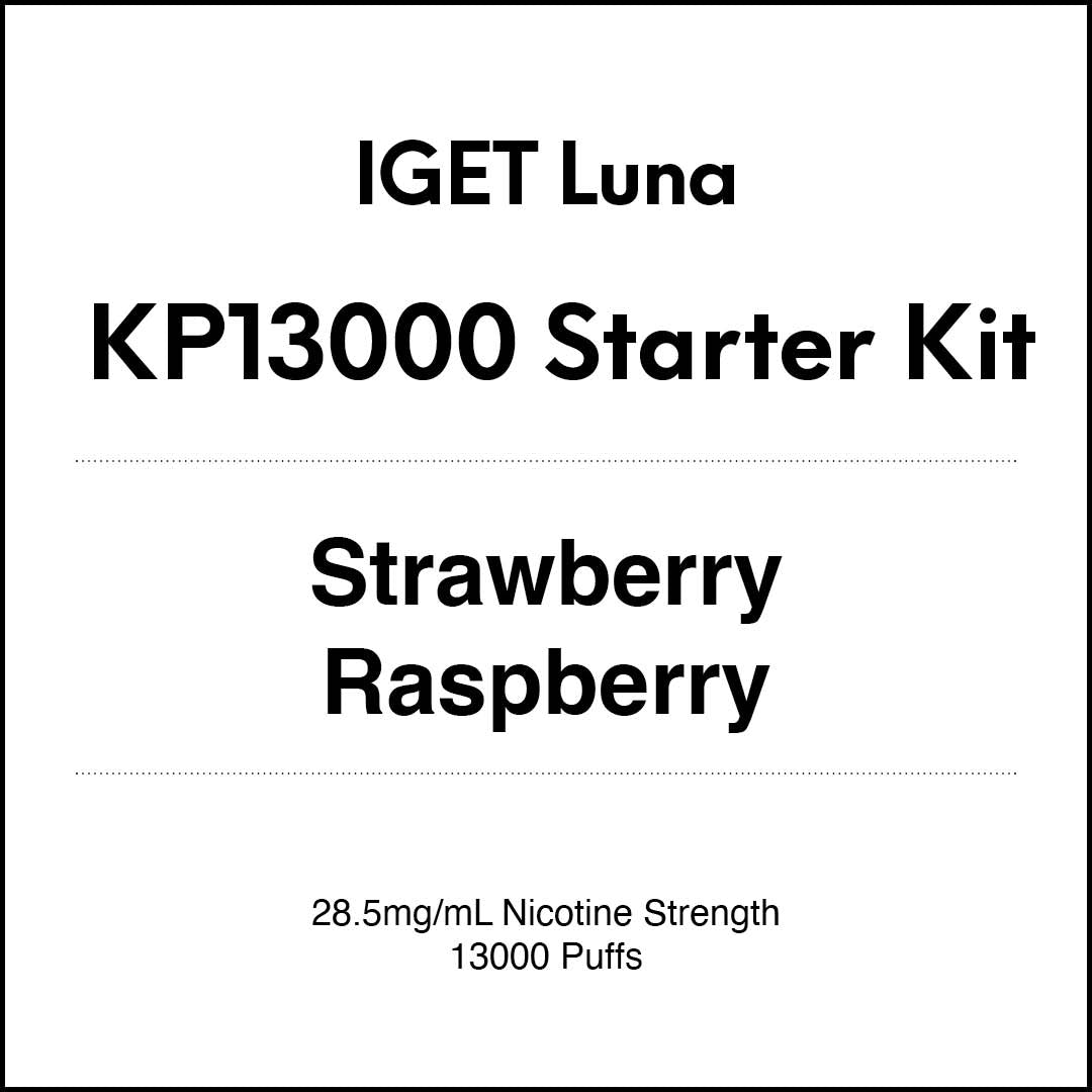 IGET Luna KP13000 Starter Kit -Strawberry Raspberry (13000 Puffs) in VapeTrend NZ