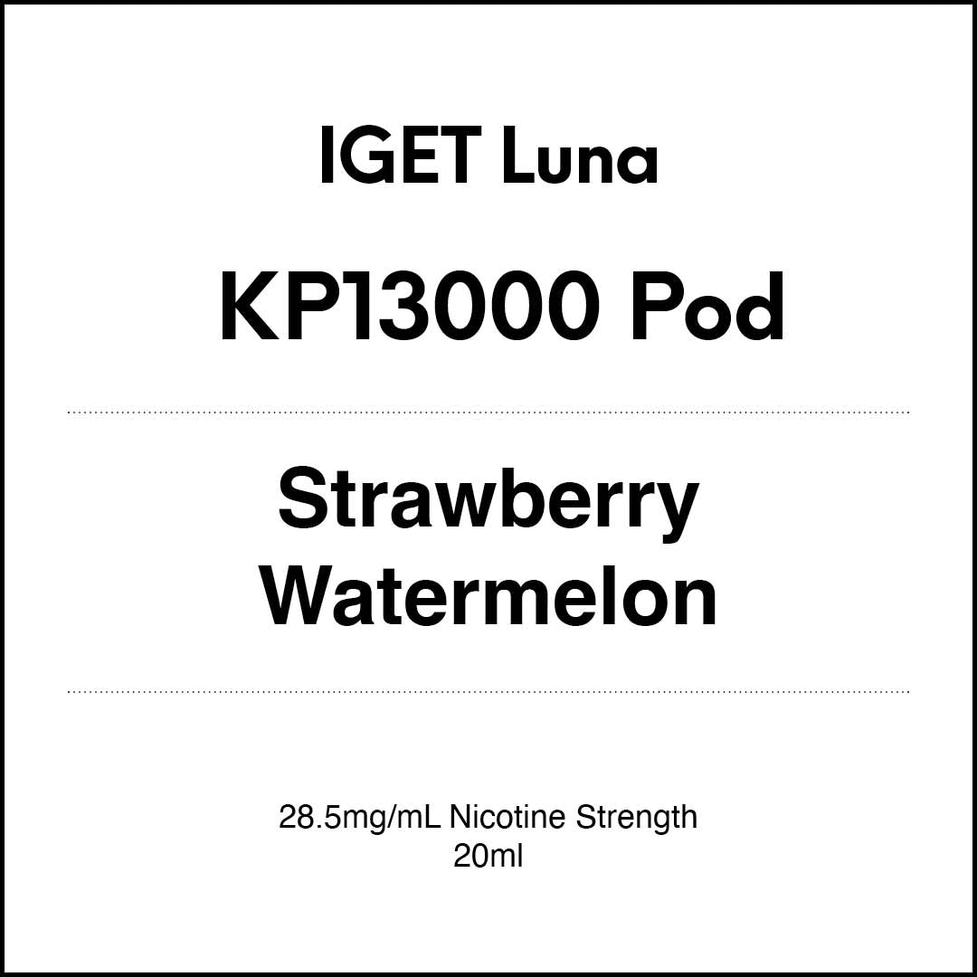 IGET LUNA KP13000 Prefilled Pods - Strawberry Watermelon flavour 20ml (13000 puffs) in VapeTrend NZ