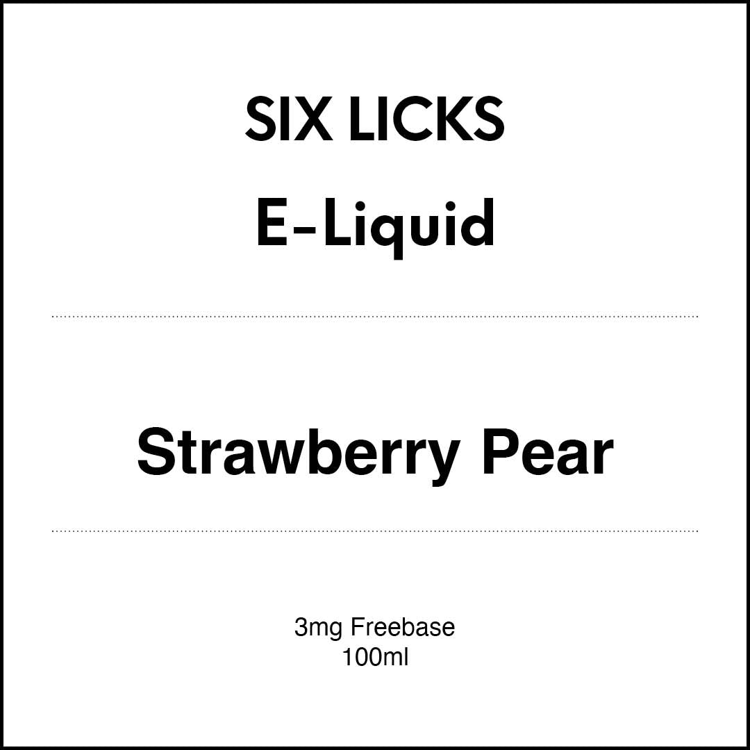 SIX LICKS E-LIQUID - Strawberry Pear 100ml