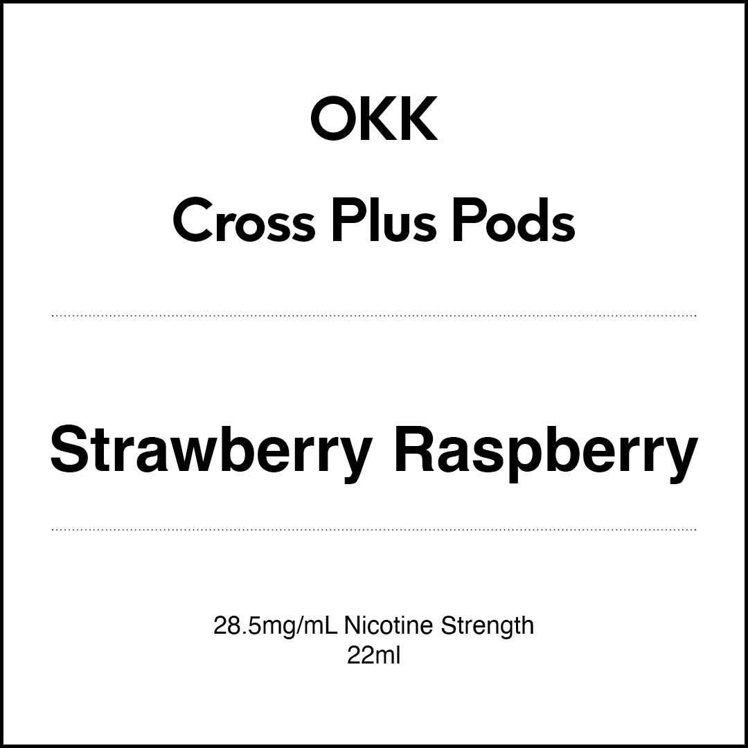 VapeTrend NZ's OKK Cross Plus Pods - Strawberry Raspberry 22ml