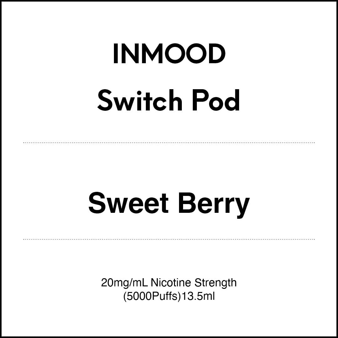 Inmood SWITCH Prefilled Pod -  Sweet Berry(Prev. Mixed Berries Ice)13.5ml (5000 PUFFS)