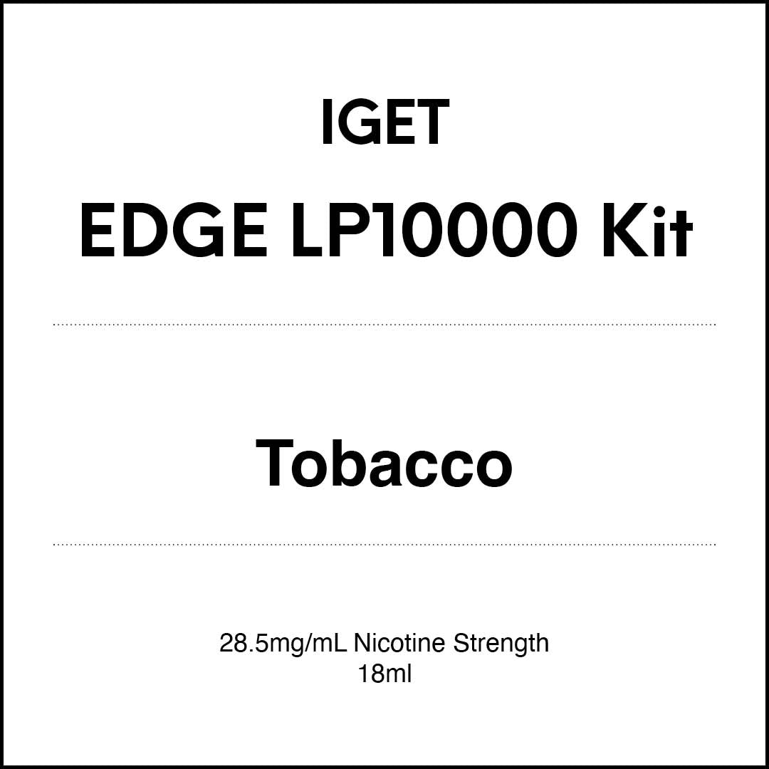 IGET EDGE LP10000 - Tobacco Kit 18ml (10000 Puffs) in VapeTrend NZ
