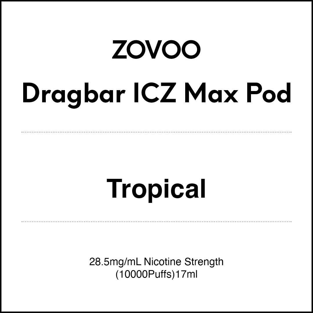 Zovoo Dragbar ICZ Max Prefilled Pod - Tropical (10000 puffs)