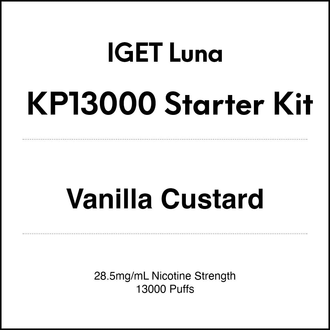 IGET Luna KP13000 Starter Kit - Vanilla Custard (13000 Puffs) in VapeTrend NZ