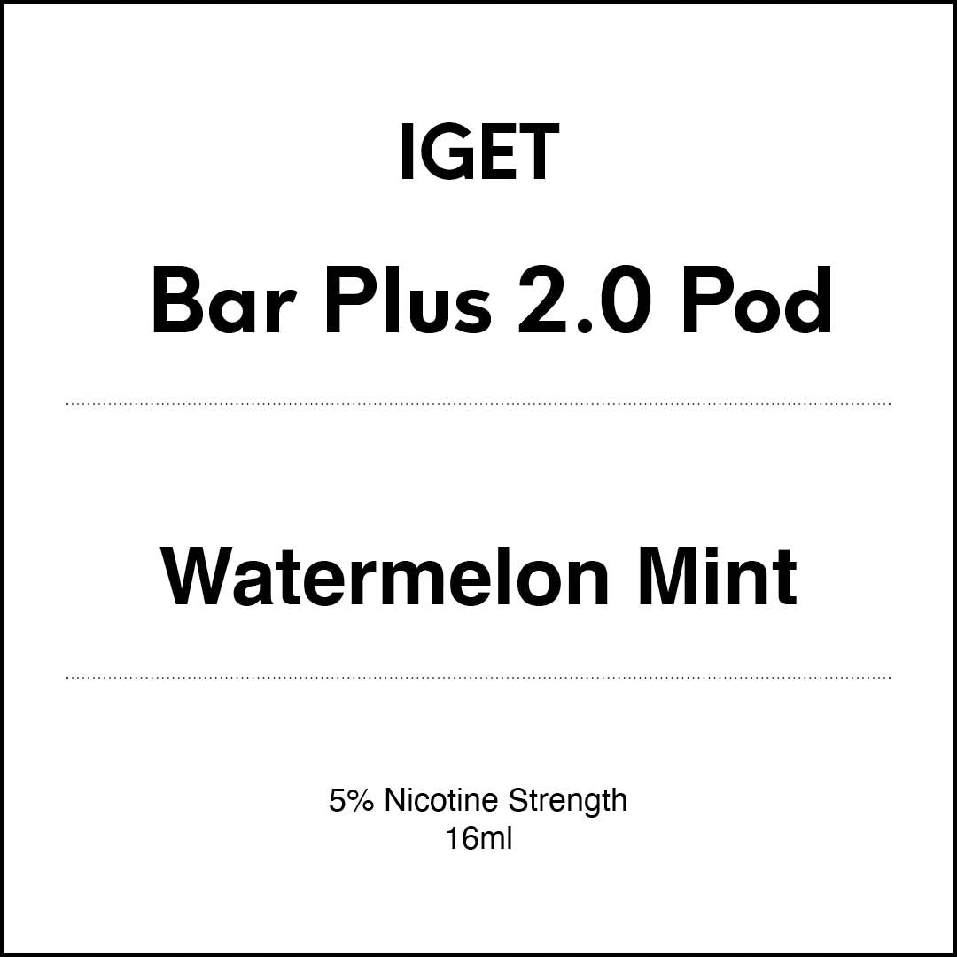 VapeTrend NZ's IGET Bar Plus 2.0 Pod - Watermelon Mint 16ml