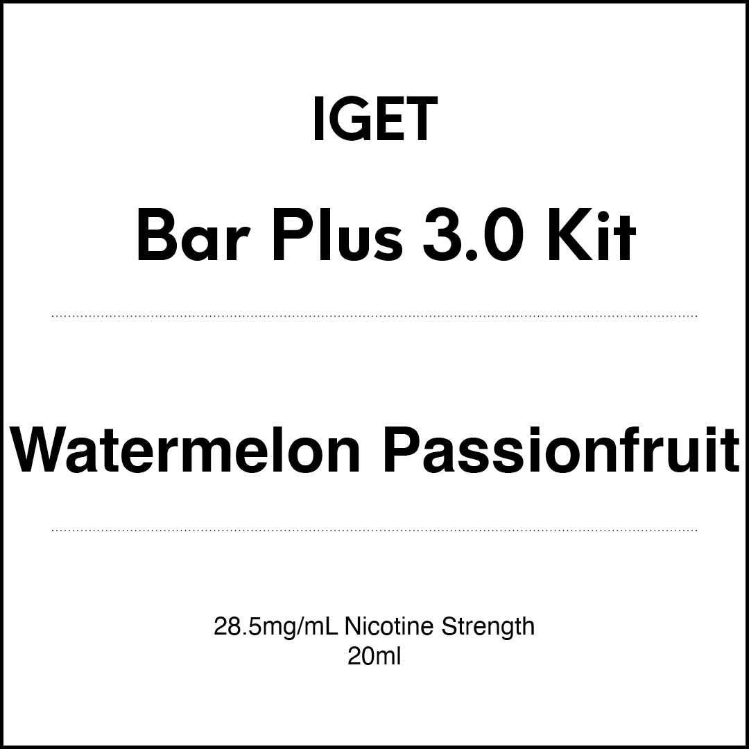 VapeTrend NZ's IGET Bar Plus 3.0 Pod - Watermelon Passionfruit 20ml