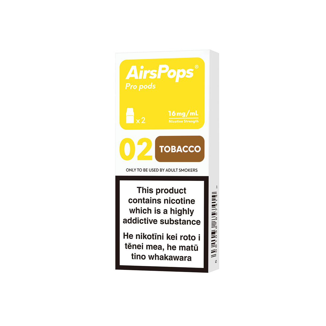 No. 02 Tobacco(Prev. Ocean 11 Toba) - AIRSCREAM AirsPops Pro 2ml Pods - VapeTrend NZ