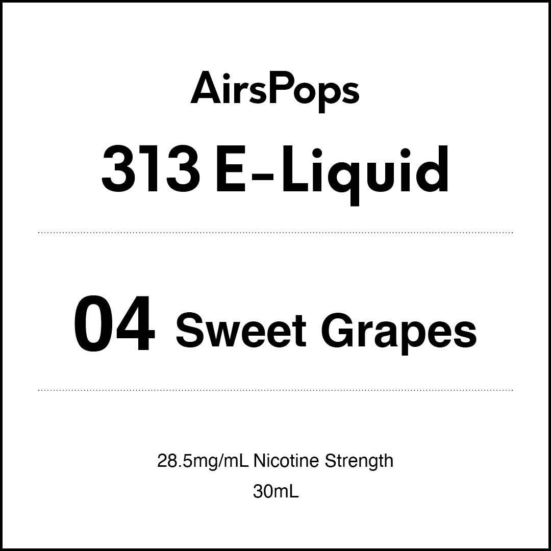 VapeTrend NZ's AirsPops 313 E-Liquid 04 Sweet Grapes 30ml