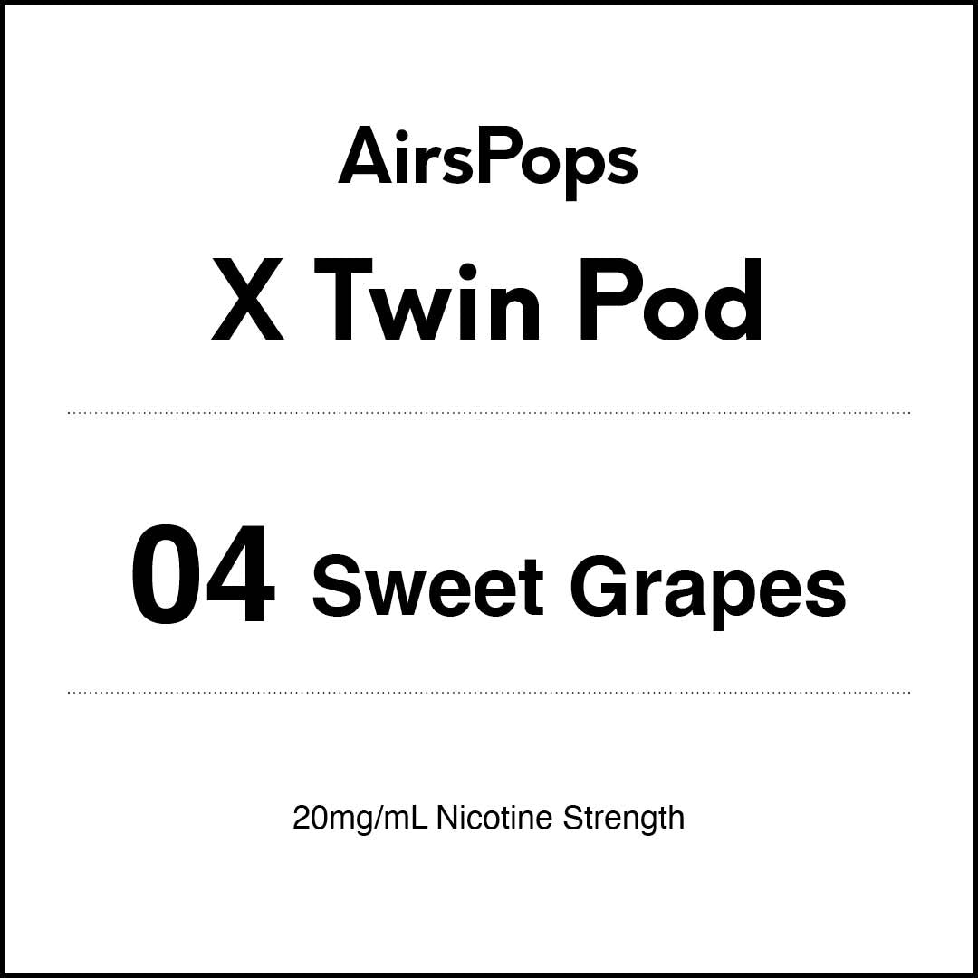 AIRSCREAM AirsPops X Twin Pod - 04 Sweet Grapes 3000 Puffs 5ml