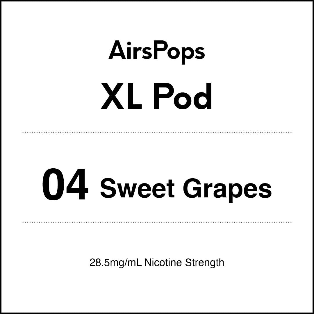 VapeTrend NZ's AirsPops XL Pod 04 Sweet Grapes