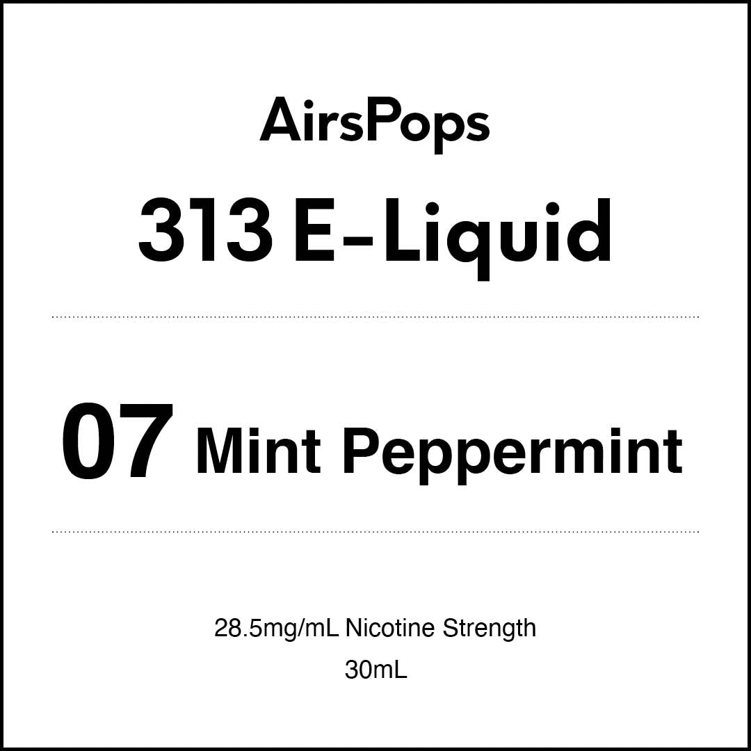 VapeTrend NZ's AirsPops 313 E-Liquid 07 Mint Peppermint 30ml