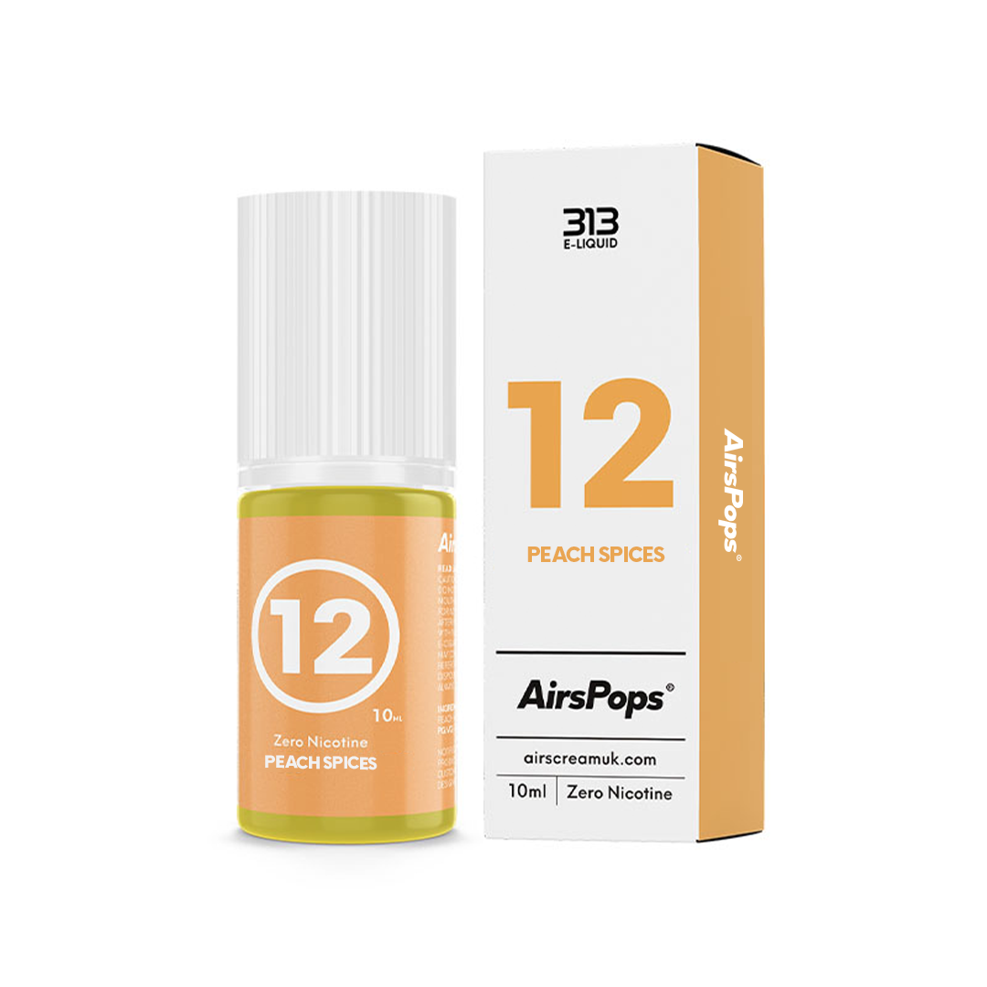 AirsPops 313 E-liquid - No.12 Peach Spices 10ml AIRSCREAM