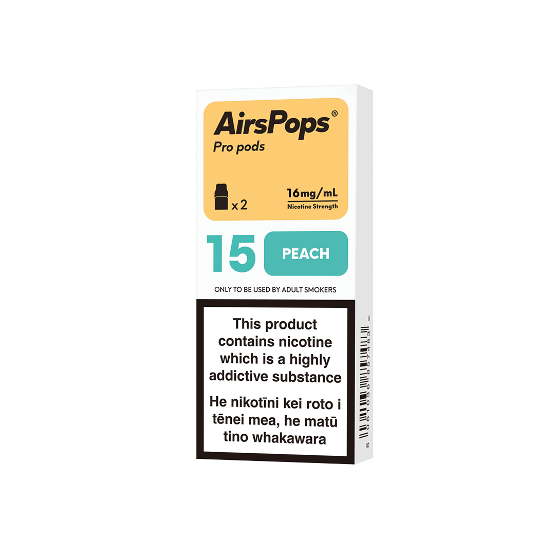 NO.15 Peach(Prev. Peach Ice) - AIRSCREAM AirsPops Pro 2ml Pods - VapeTrend NZ