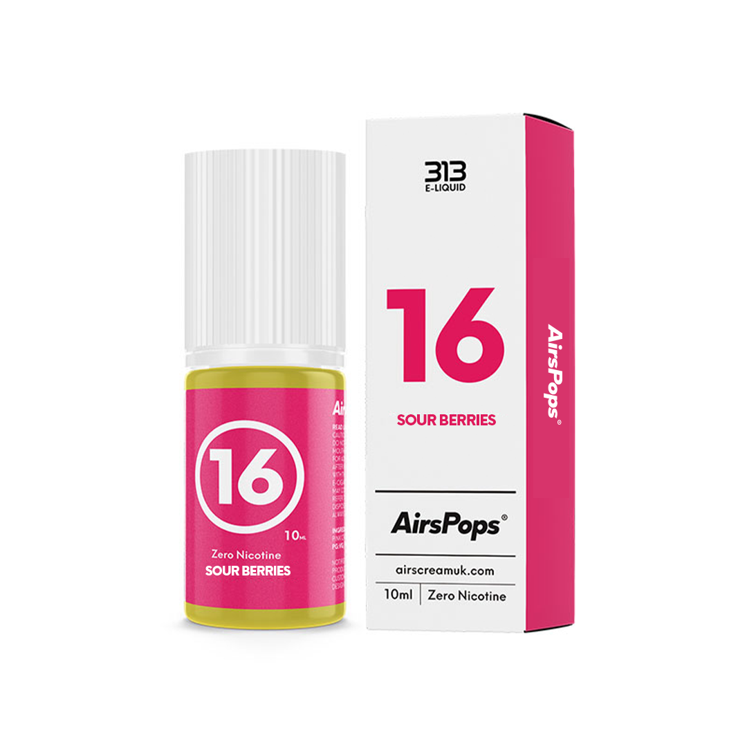 AirsPops 10ml 313 E-liquid - No.16 Sour Berry (Prev. Pink Crystal) AIRSCREAM - VapeTrend NZ