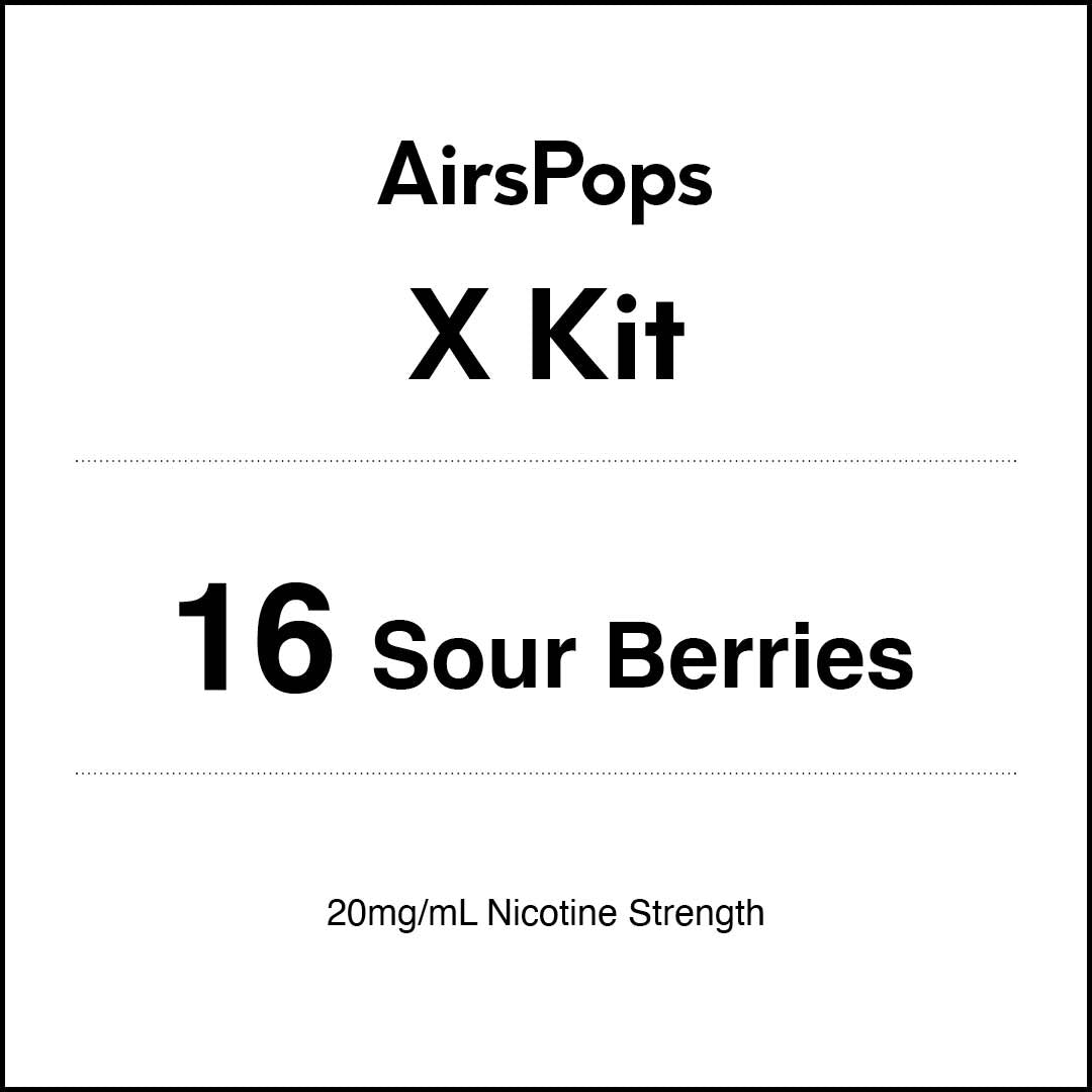 AIRSCREAM AirsPops X - 16 Sour Berries Kit 5ml (3000 Puffs)