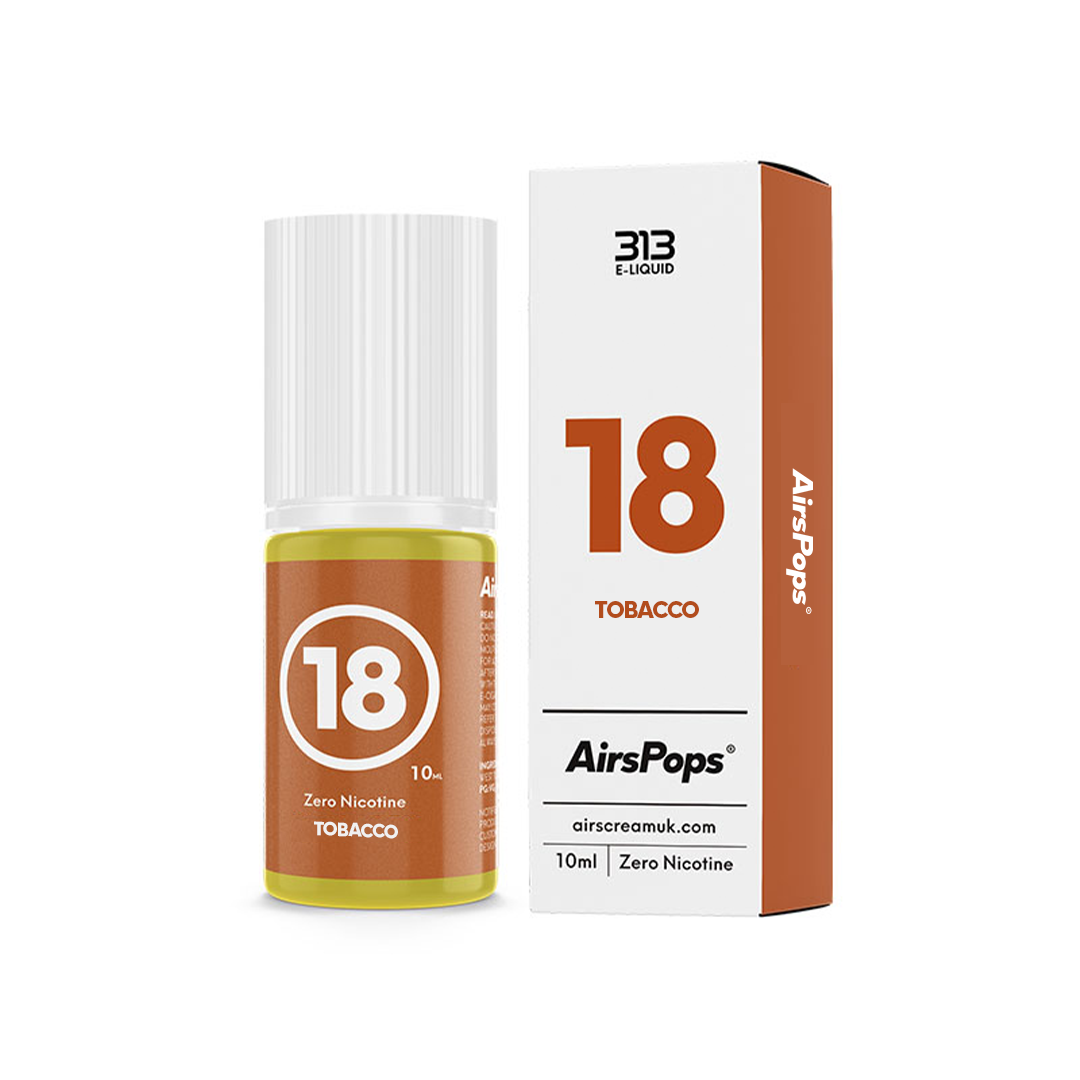 AirsPops 10ml 313 E-liquid - No.18 Tobacco (Prev. West Toba) AIRSCREAM - VapeTrend NZ