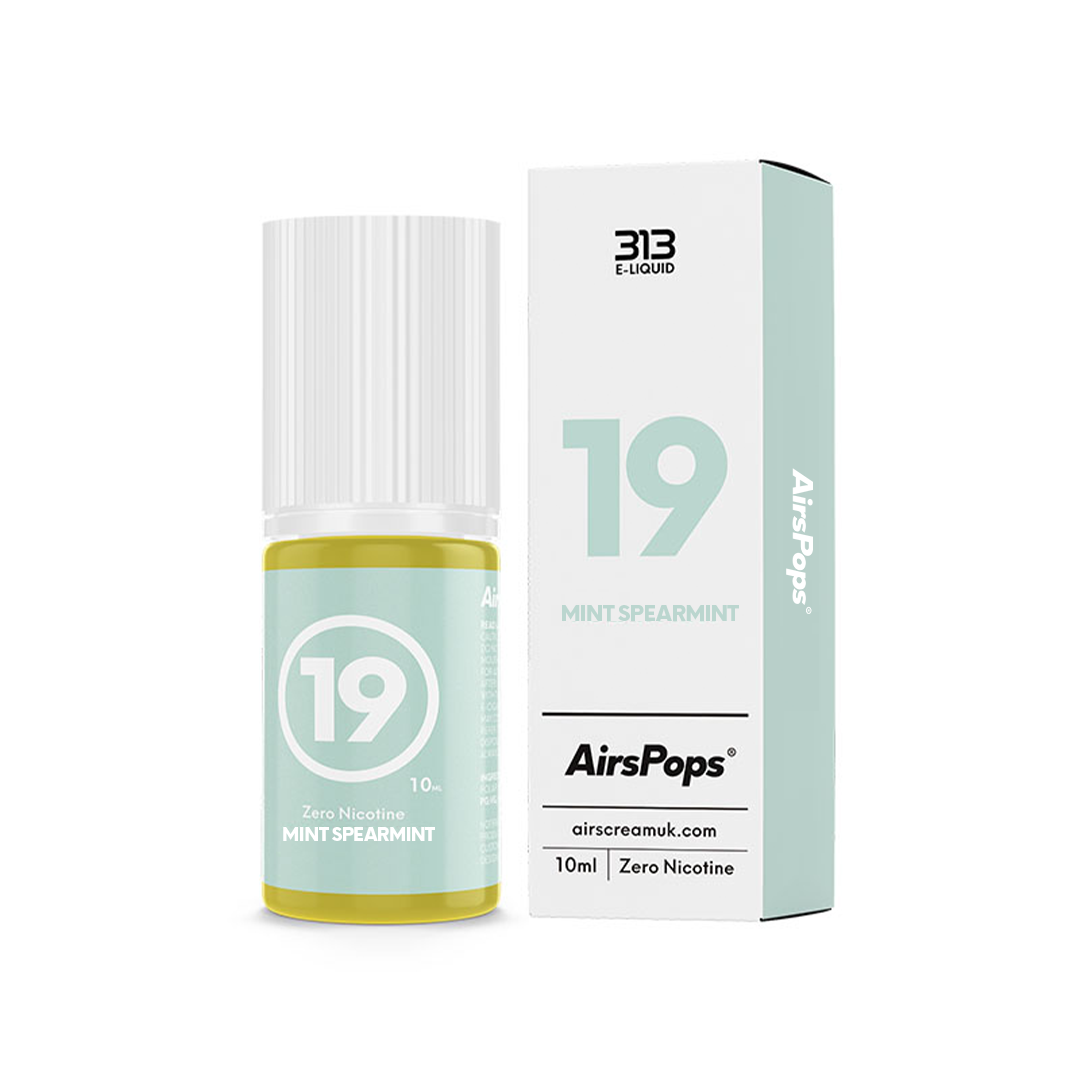 AirsPops 10ml 313 E-liquid - No.19 Mint Spearmint (Prev. Polar Mint) AIRSCREAM - VapeTrend NZ