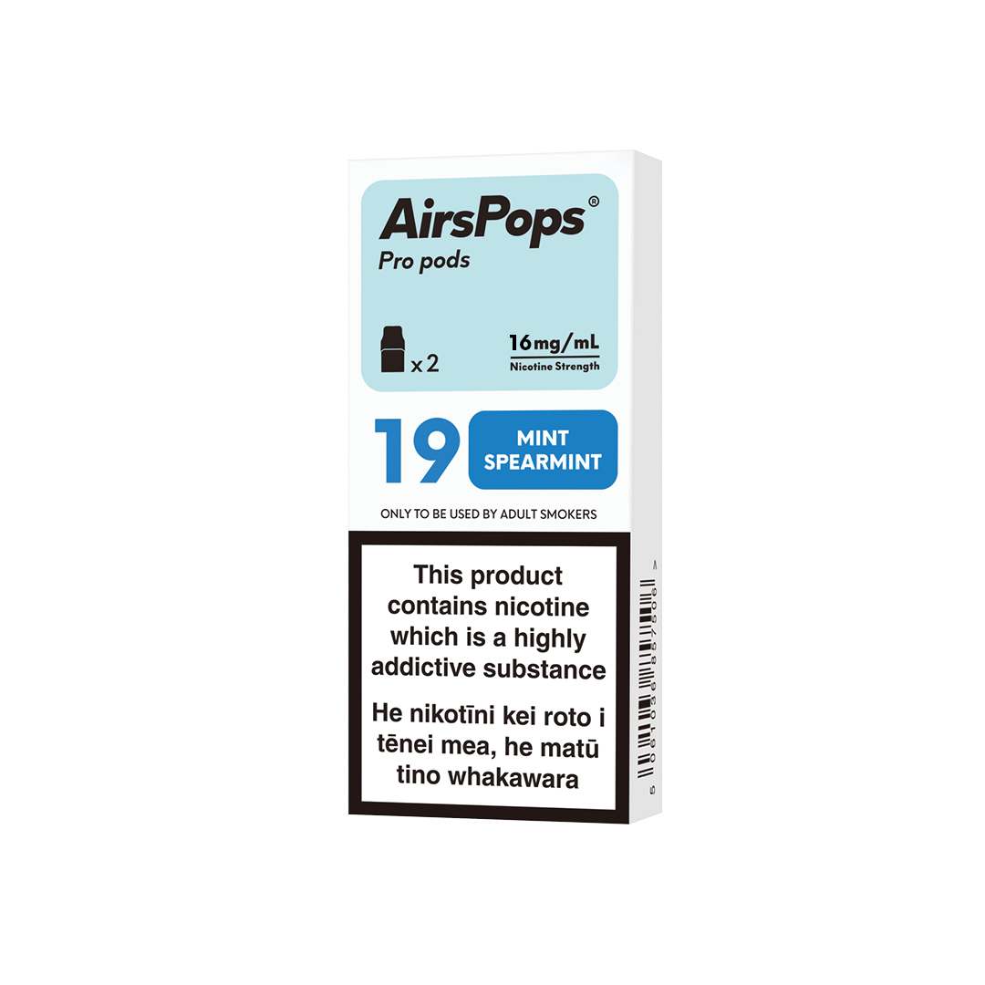 No.19 Mint Spearmint(Prev. Polar Mint) - AIRSCREAM AirsPops Pro 2ml Pods - VapeTrend NZ