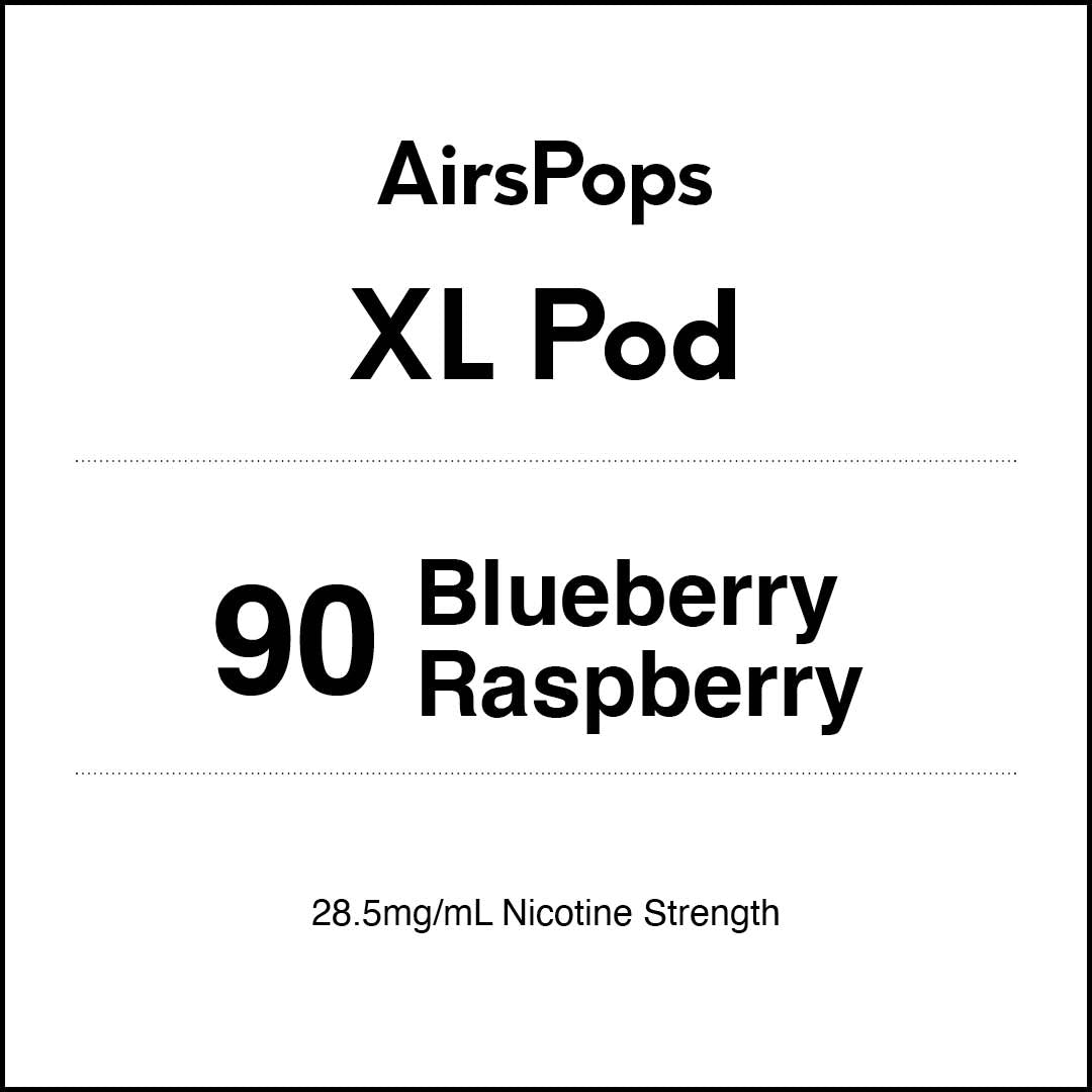 VapeTrend NZ's AirsPops XL Pod 90 Blueberry Raspberry
