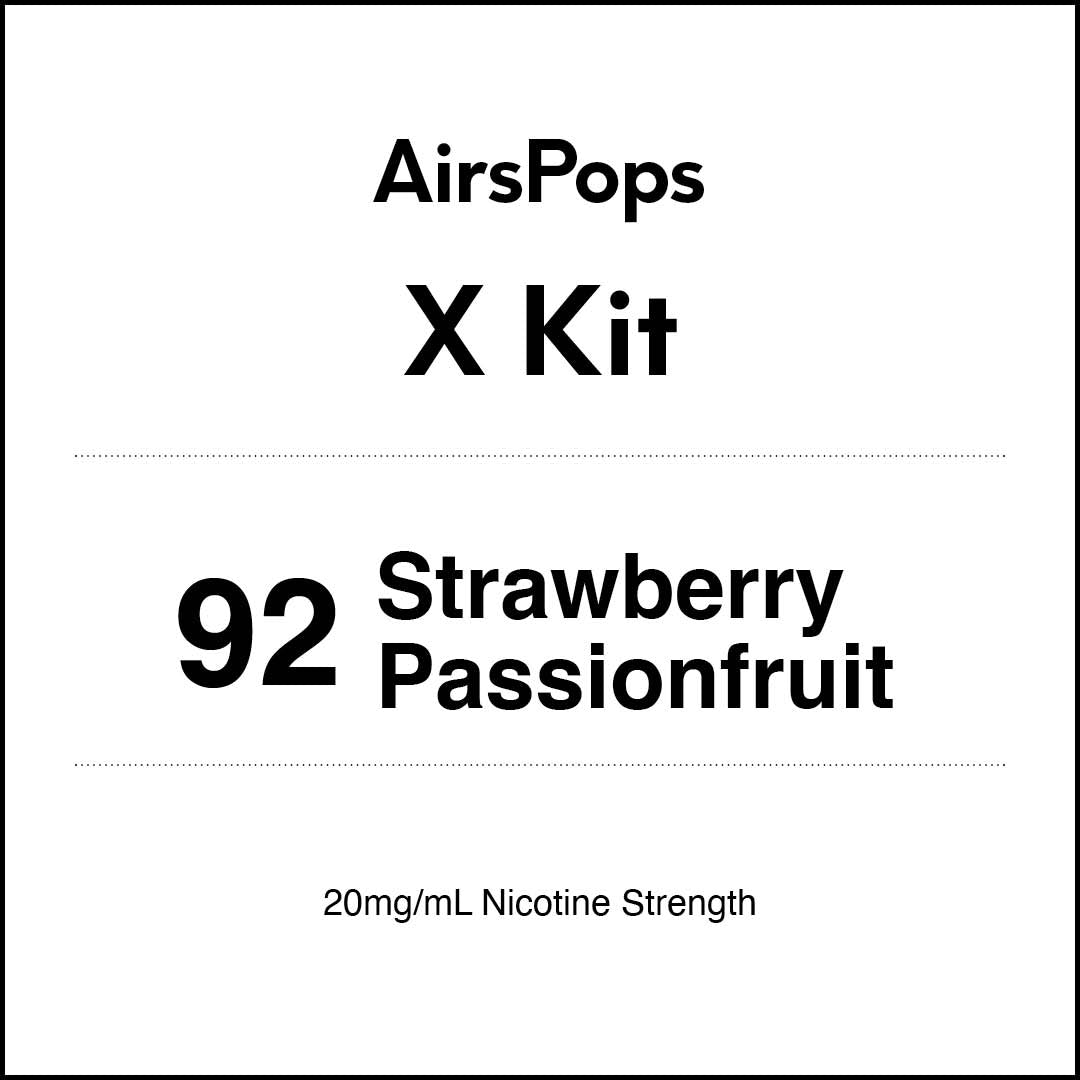 AIRSCREAM AirsPops X - 92 Strawberry Passionfruit Kit 5ml (3000 Puffs)