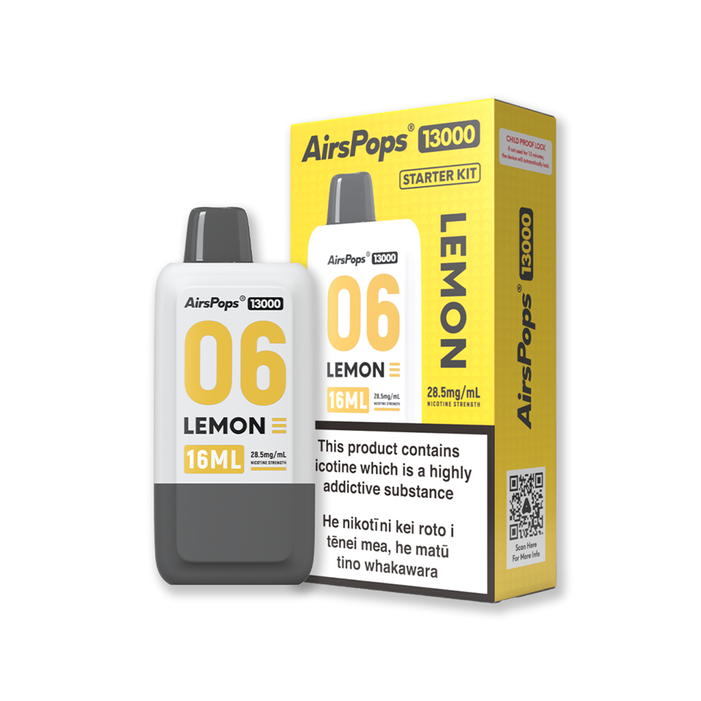 AIRSCREAM AirsPops 13000 Starter Kit - 06 Lemon 16ml (13000 Puffs)