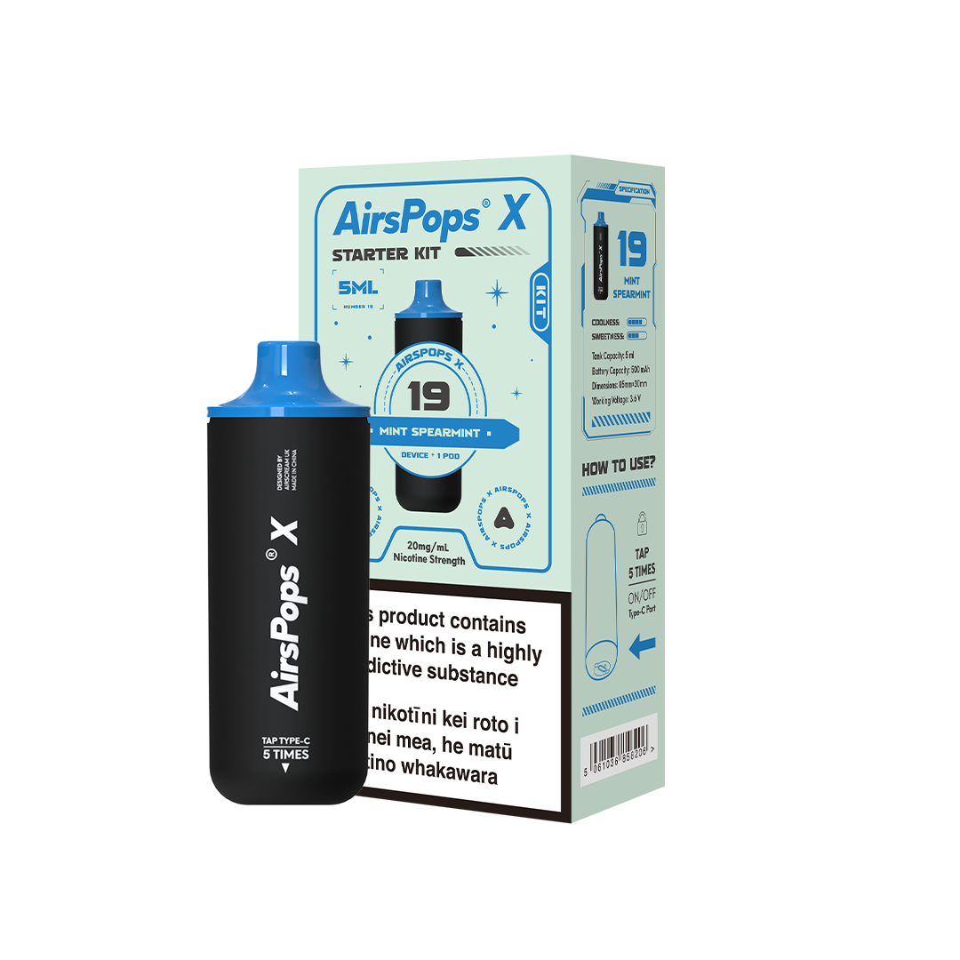 AIRSCREAM AirsPops X - 19 Mint Spearmint Kit 5ml (3000 Puffs)
