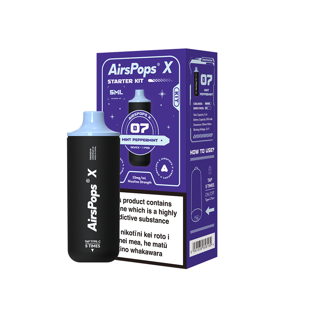 AIRSCREAM AirsPops X - 07 Mint Peppermint Kit 5ml (3000 Puffs)