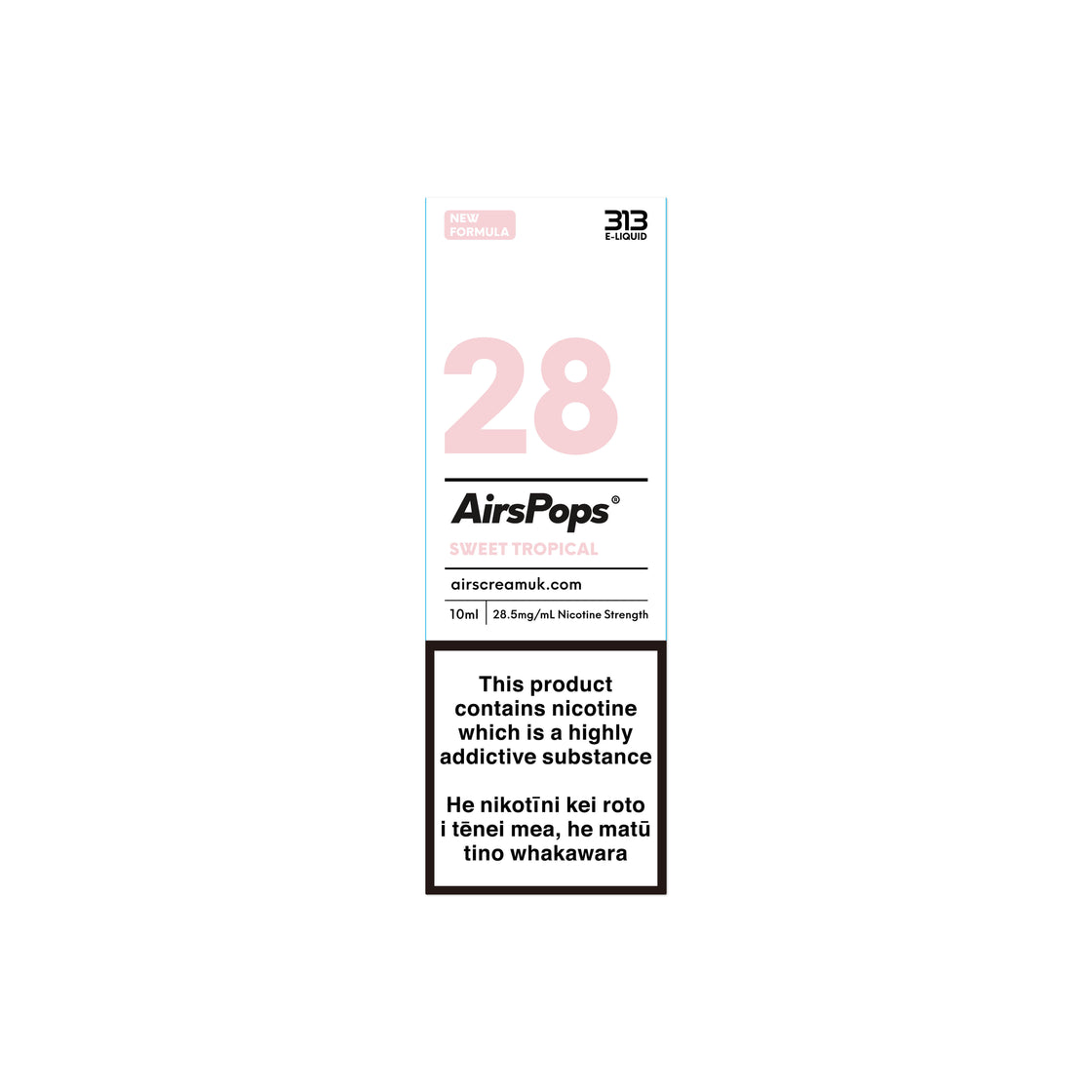 AirsPops 10ml 313 E-liquid - No.28 Sweet Tropical (Prev. Bubble Gum) AIRSCREAM - VapeTrend NZ