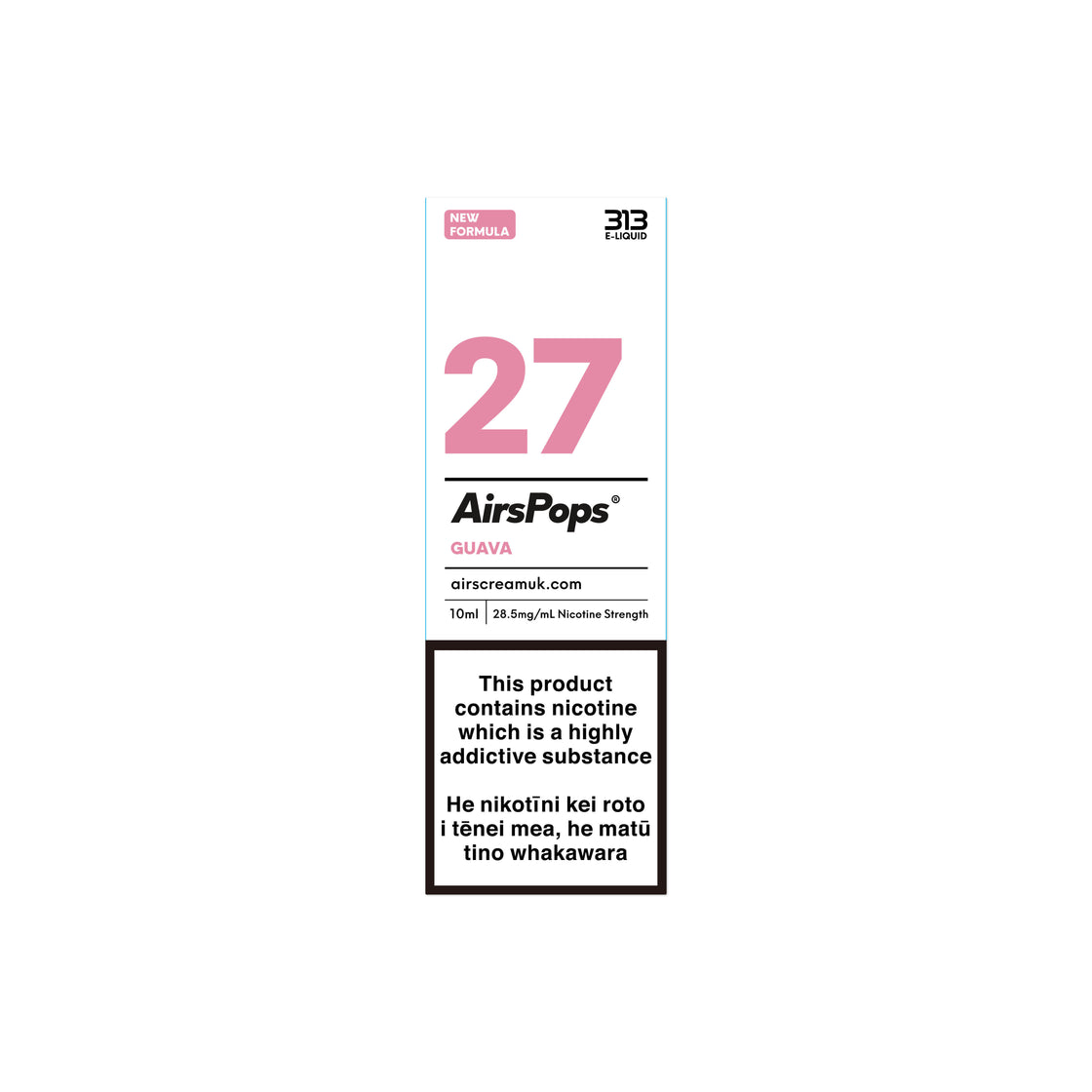 AirsPops 10ml 313 E-liquid - No.27 Guava AIRSCREAM - VapeTrend NZ