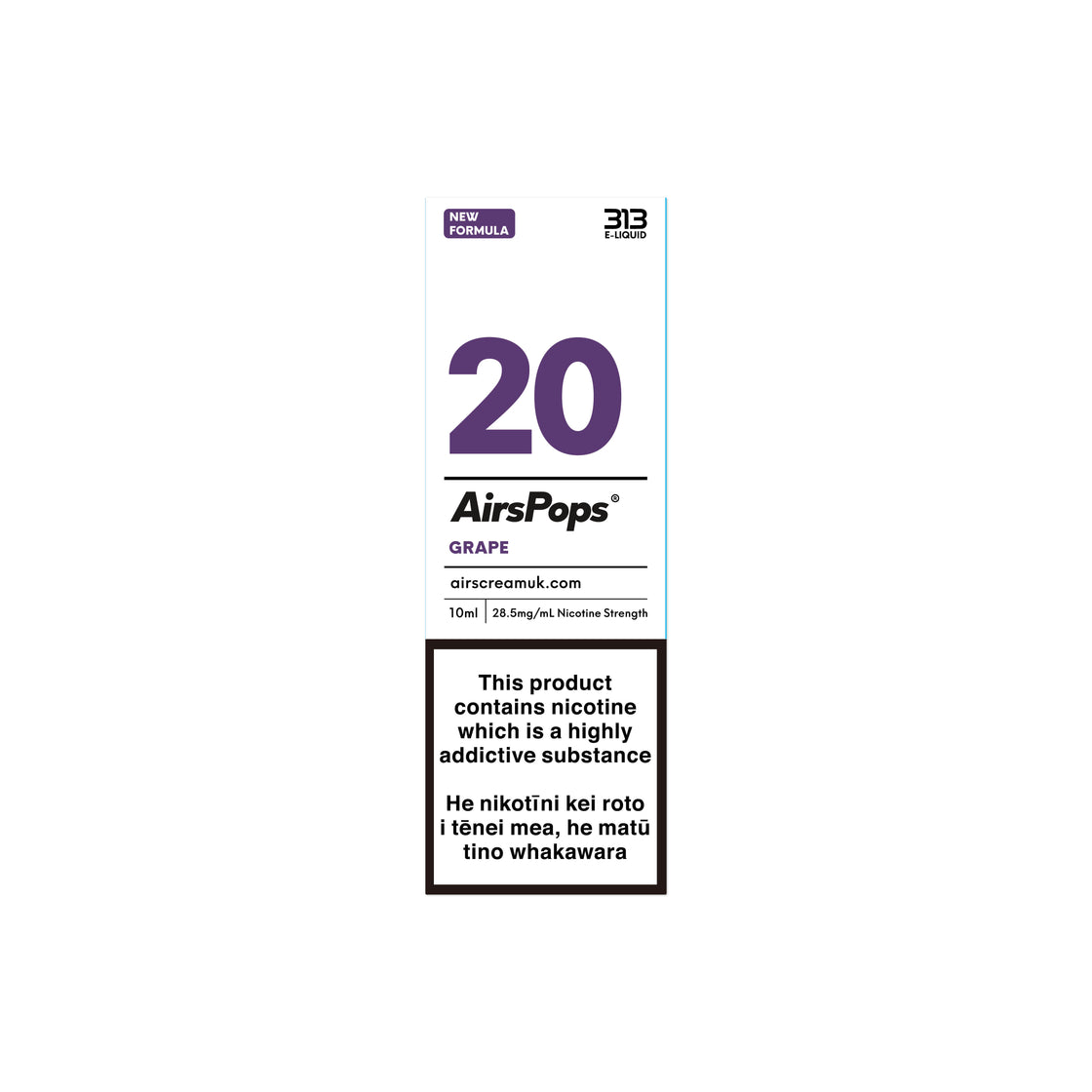 AIRSCREAM 313 E-LIQUID No.20 Grape(Prev. Kyoho Grape) 10ML