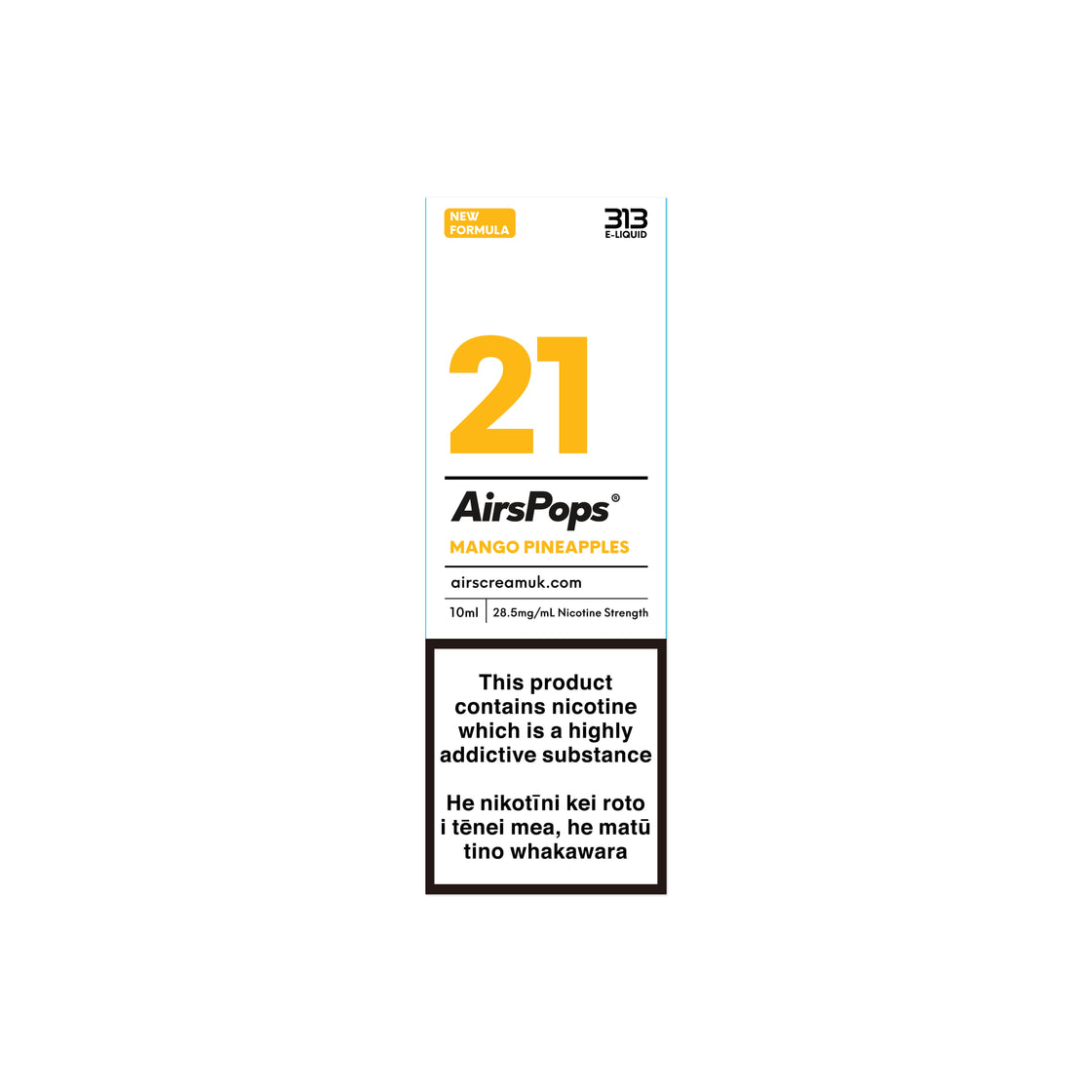 AIRSCREAM 313 E-LIQUID No.21 Mango Pineapples(Prev. Mango Pineapple) 10ML