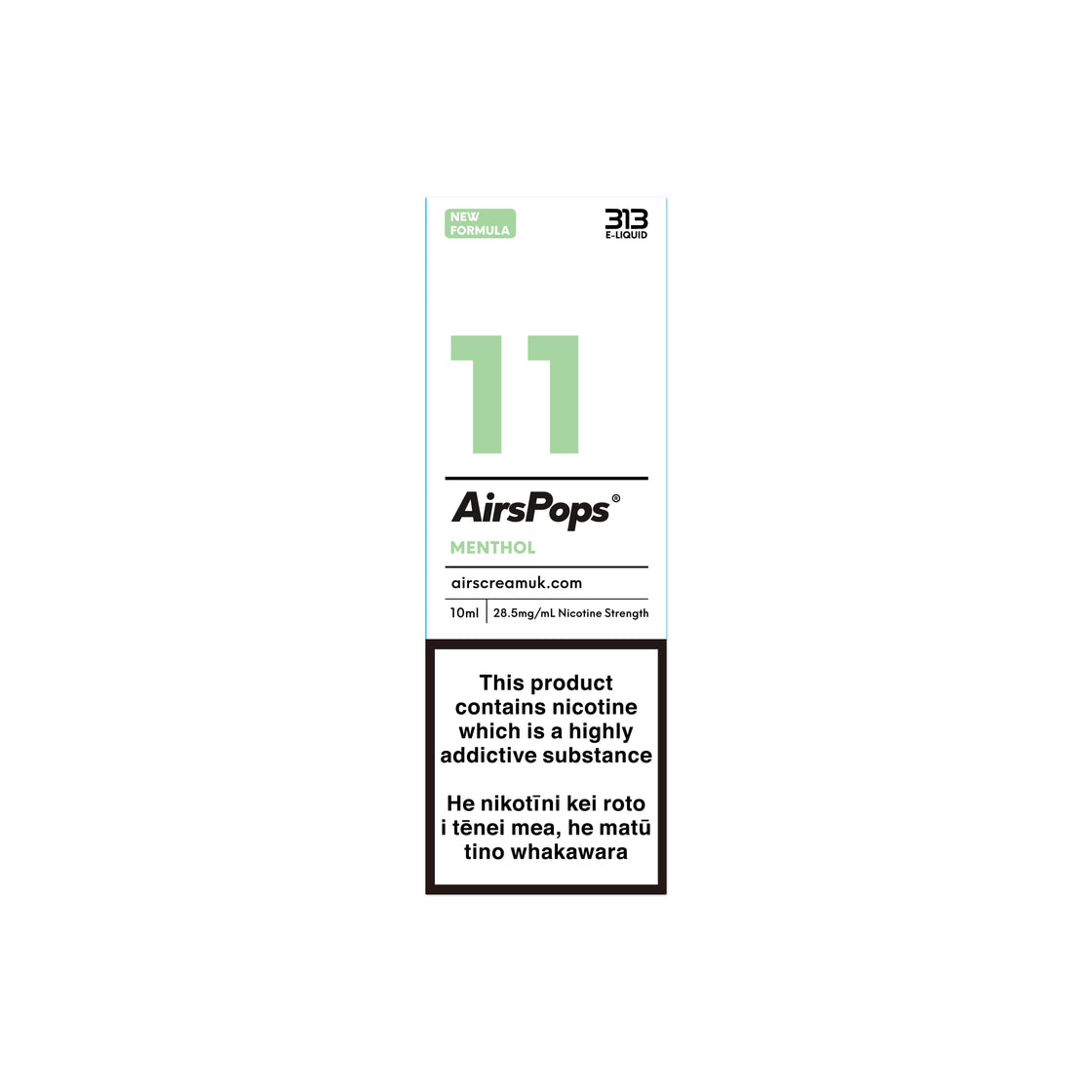 AirsPops 10ml 313 E-liquid  No.11 Menthol AIRSCREAM