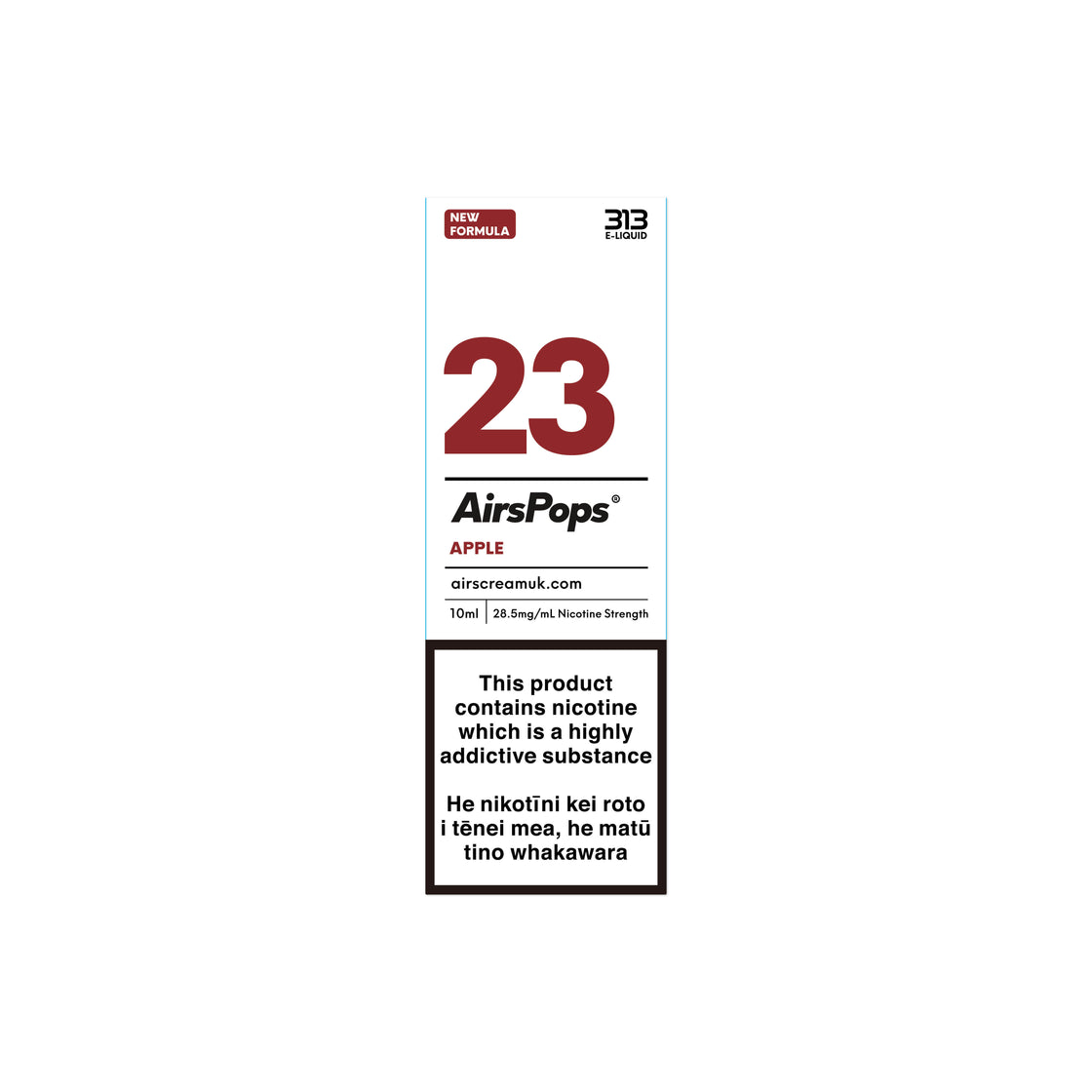 AIRSCREAM 313 E-LIQUID No.23 Apple(Prev. Red Apple )10ML