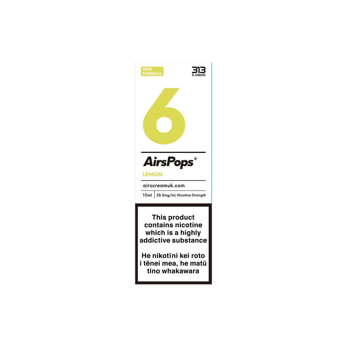 AirsPops 10ml 313 - E-liquid No.6 Lemon(Prev. Zesty Lemon) AIRSCREAM - VapeTrend NZ