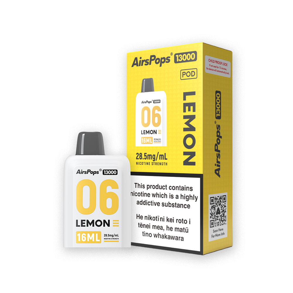 AIRSCREAM AirsPops 13000 Prefilled Pod - 06 Lemon (13000 Puffs)